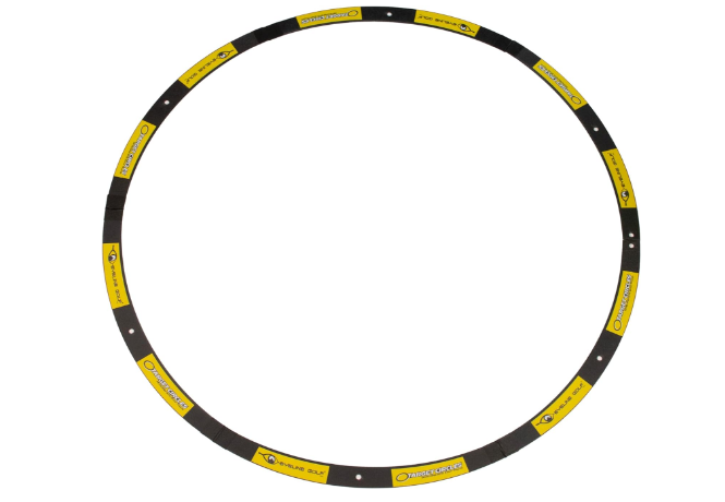 EyeLine Golf Target Circle - 3 ft Diameter Target Circle as Training Aid – Ideal for Chipping and Pitching – Super Thin with Foldable Configurations. Bright Color Markings Easy Sighting. Made in USA