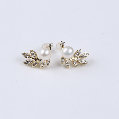 Natural Freshwater Button Pearl Earrings For Women
