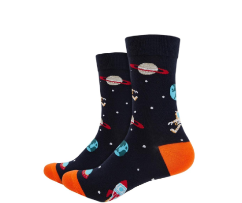 IDENTITY Space Retro Printed Crew Length Socks