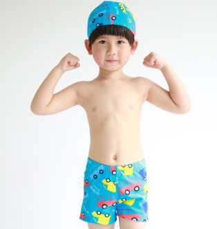 Children's Fashion Cartoon Swimsuit Boys' Boxer Swimming Trunks Middle and Big Children's Baby