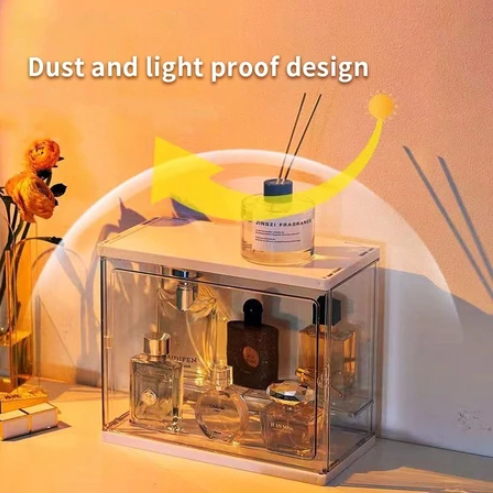 Clear-Storage-Rack-Acrylic-Transparent-Perfume-Lipstick-Cosmetics-Figure-Doll-Toys-Display-Organizer