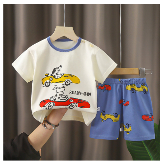 0-4Y For Boys Baby & Kids Sleeveless Shorts Set Pure Cotton Sando For Summer Kids D22