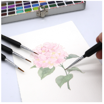 SeamiArt 6 Pcs. Set Hook Line Detail Painting Brush For Watercolor Oil Acrylic Gouache Paint