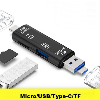 5-In-1High-Speed Otg Type-C Sd Tf Micro Sd Usb Memory Card Reader Usb 2.0