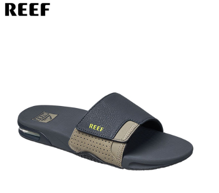Reef Fanning Slide Green Flash Mens Sandals