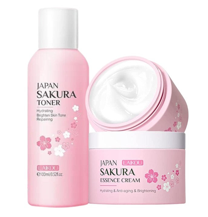 BMRS Japan Sakura Toner & Cream Japan Sakura Melasma Cream Set Sakura Blossom Essence