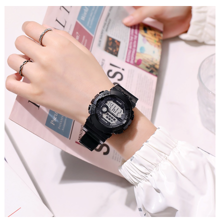 Original Luxury Fashion Men Women Watch Simple Waterproof Shock-resistant Luminous Silicone Watch BLACK