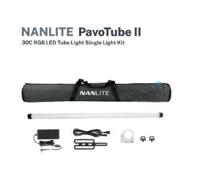 Nanlite Pavotube 30C MK2 4ft 60W RGBWW LED 1-Tube Kit, Bluetooth, 2.4G, DMX