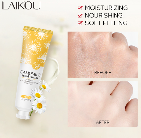 LAIKOU Camomile Anti-Drying Moisturizing Hand Cream Hand Care Reduce Wrinkles 30G