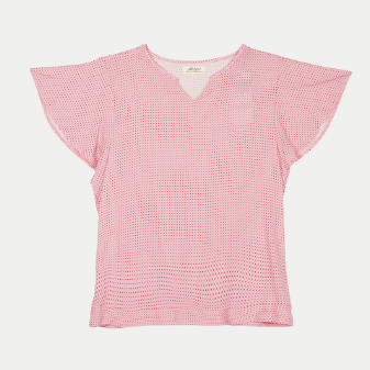 Petrol Basic Woven Ladies Boxy Fitting Shirt Rayon Fabric Trendy Fashion Casual Top 139083-U Pink