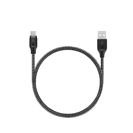 Aukey CB-BAM1/BAM2 3A Micro USB Nylon Braided Fast Charging Cable for Micro Android