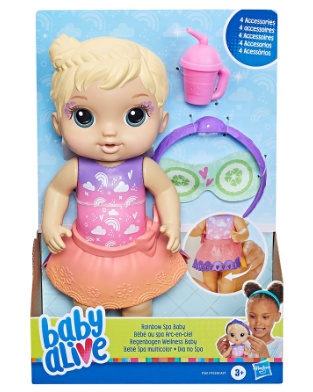 Baby Alive Rainbow Spa Blonde Hair Baby Doll