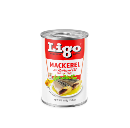Ligo Mackerel in Natural Oil 155g