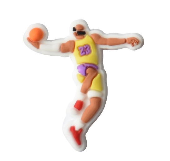 Cute Curry Basketball Jibbitz Kobe Shoe Charms Lakers Bryant Jibitz Croc Charm NBA Croc Jibbits Pin for Men Shoes Accessories Decoration B24