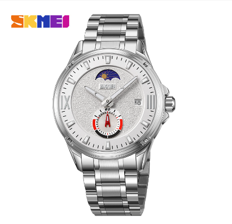 Skmei 9326 Watch for Men Fashion Business Luxury Quartz Watches SILVER