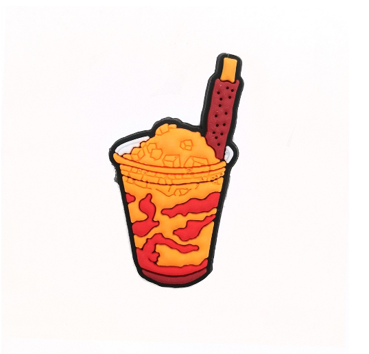 Cute Sushi Food Jibbits Charm Cake Milktea Shoe Charms Dimsum Siomai Jibits Croc Pin Fries Egg Jibitz Crocs F8