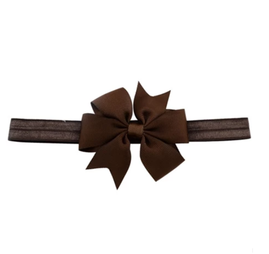 Cute Kids headband Kids Chiffon Bowknot Headbands Solid Color Hair Bows Hair Band Accessories H13