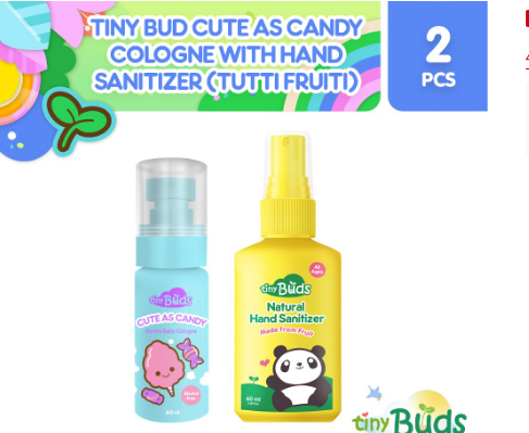 Tiny Buds Cute as Candy Cologne with Hand Sanitizer (Tutti Fruiti)