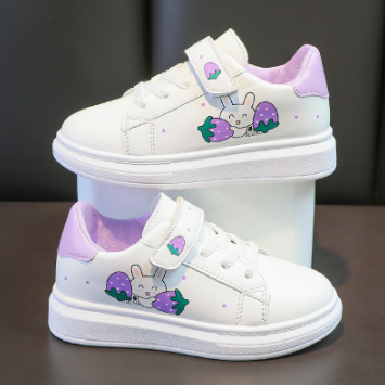 Children's Small White Shoes Girls' Soft Soled Leisure Students' White Shoes