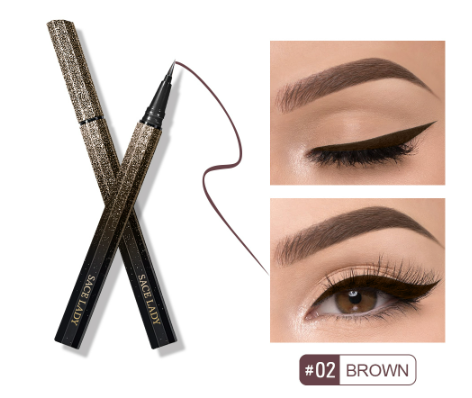 SACE LADY Ultra-fine Color Liquid Eyeliner Pen Waterproof Smoothing Long-lasting Light Brown Lying Silkworm Lower Eyelashes