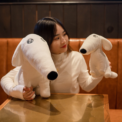 Sta5 Let me do it for you BORZOI Plush Toys Cute White Dog Stuffed Dolls Gift For Kids Home Decor Toys For Kids