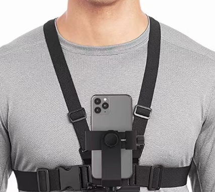 Mobile Phone Chest Strap Mount GoPro Chest Harness Holder for VLOG/POV Chest Mount for cellphone