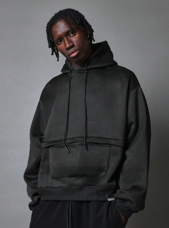 SUMWON Regular Fit Overhead Hoodie With Front Pocket