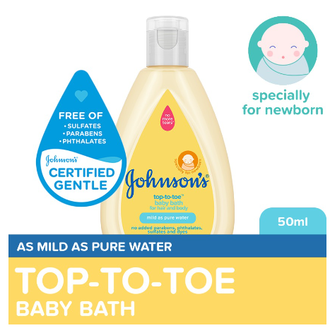 Johnson's Top to Toe Baby Wash 50ml-Newborn,Baby Essentials,Baby Care,Baby Bath,Body Wash For Baby