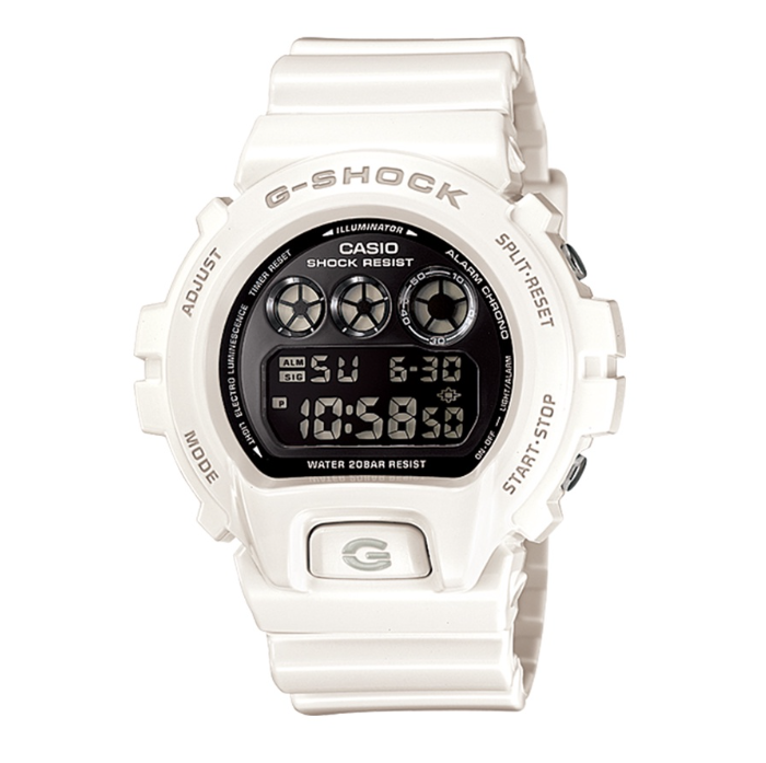 Casio G-Shock Standard White Resin Digital Watch For Men CDW-6900NB-7HDR