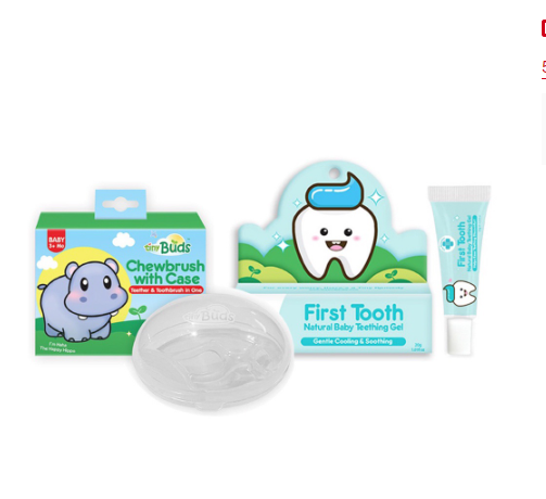 Tiny Buds Chewbrush and Teething Gel Set