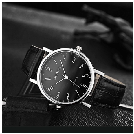 Men Casual Quartz Watch with Stainless Steel Strap M2