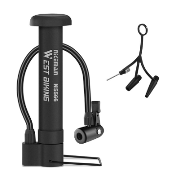 WEST BIKING 80psi High Pressure Bike Pump Ball With Base Portable Mini Tire Mountain Inflator