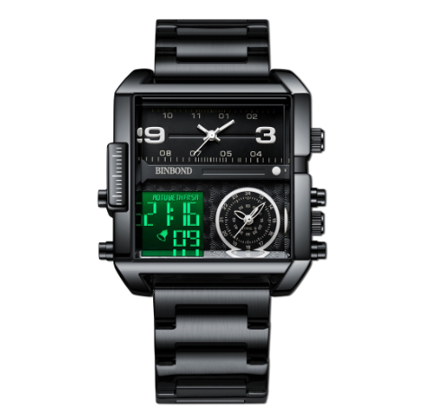 Binbond Brand Watch Oversized Dial Multifunctional Sports Quartz Watch Men's Watch Men's Watch M6