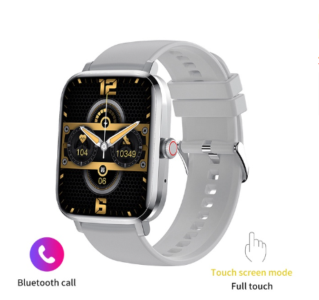 FILIEKEU Sports Smart Watch Ultra-Thin HD Display NFC Plus AI Voice Bluetooth Call Ip68 Waterproof For Women Men SILICONE SILVER