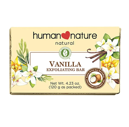 Human Nature Vanilla Exfoliating Bar Soap 120g