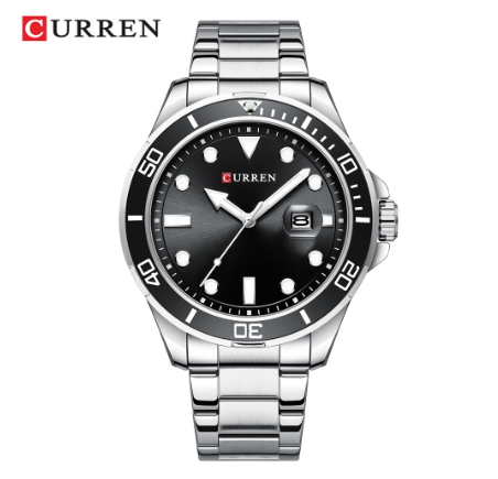 CURREN Men's Watch Original Casual Sports Military Stainless Steel Luminous Quartz Waterproof 8388X M3
