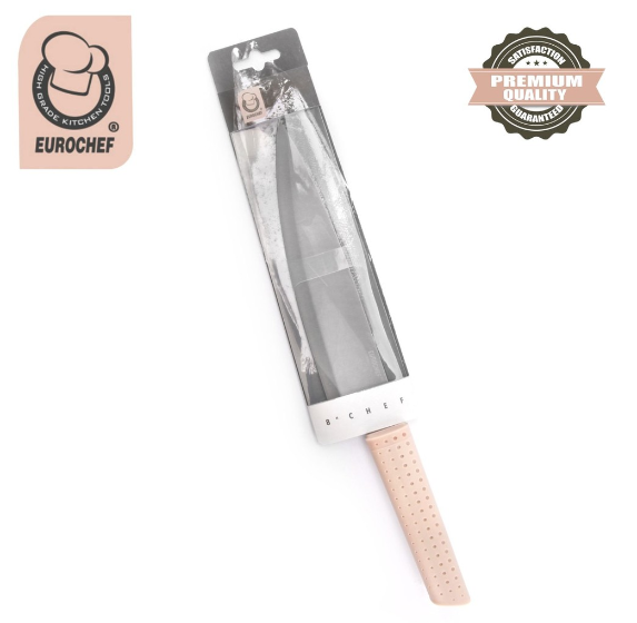 Eurochef 8" High Carbon Stainless Steel Chefs Knife MT014 with Soft Touch Handle Grip Kitchen Cookin