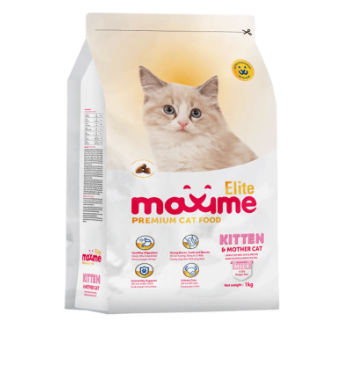 Maxime Elite Dry Cat Food Kitten & Mother Cat  Milk Flavor 1kg