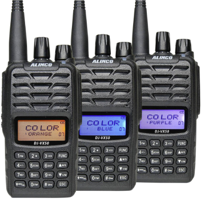 ALINCO VX-50 DUAL BAND 5 WATTS PORTABLE RADIO IP67 Rated Dust and Water Protection