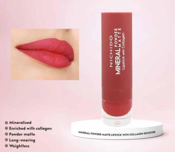 NICHIDO Mineral Powder Matte Lipstick With Collagen Booster - Heart to Heart