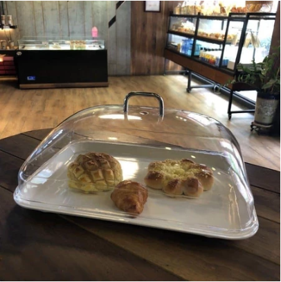 Food cover transparent dust cover rectangular Food Cover meal cover cake fruit dish cover / Avahs