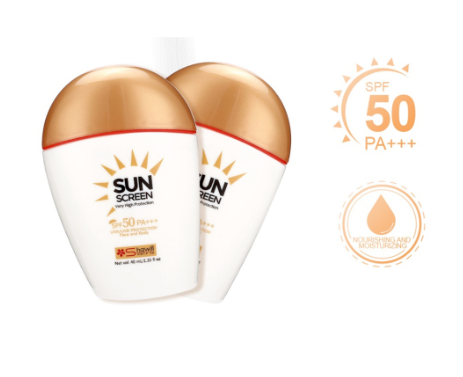 Shawill 2in1 Sunscreen&Primer SPF50 PA+++ High Sun Protection Fairy Skin Waterproof and Sweatproof