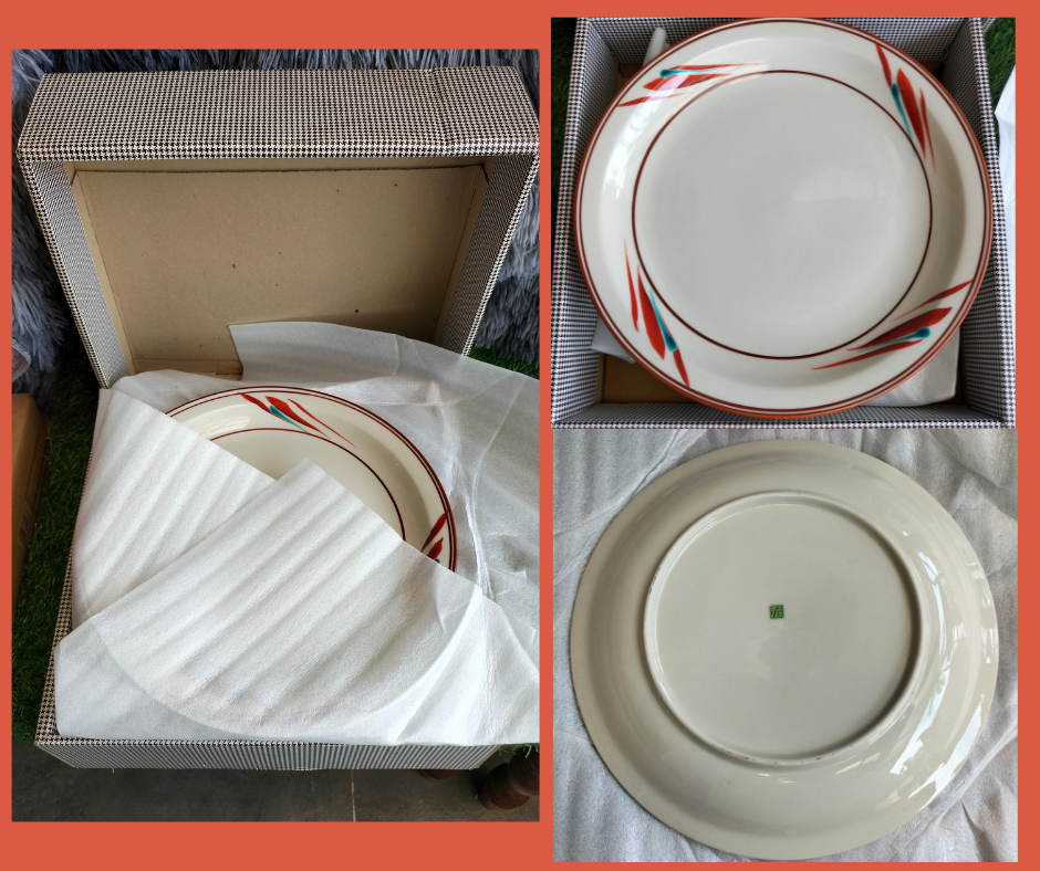 Japan Made Ceramic Large plate 10 inches in diameter Set of 5