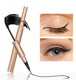 BEAUTY GLAZED Easy to Wear Long-Lasting Black Liquid Waterproof 2 in 1 Eyeliner and Mascara Eye Makeup