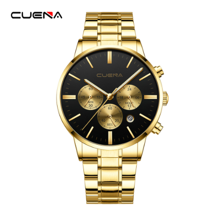 CUENA men's watches original brand fashion simple quartz waterproof models 6080 M6