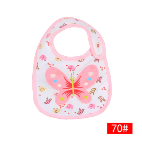 Cotton 3-Layer Cartoon Baby Bib B11