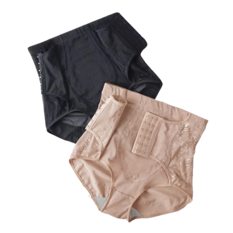 Lovito Casual Plain Button Soft and Comfortable Shapewear for Women LNE16269 (Apricot/Black)