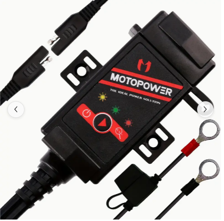 MOTOPOWER MP0608 Motorcycle Dual-poart USB Mobile Phone Charger With Switch And Power Detection