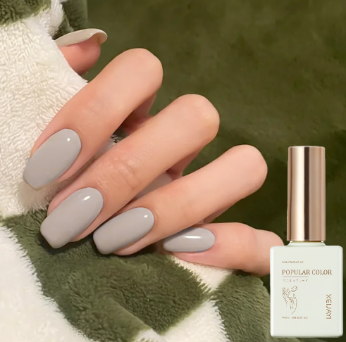 Grey Color Ice Through Gel Nail Polish 15ML Soak Off Glitter Gel Polish For All Seasons - Home Salon Nail Art DIY