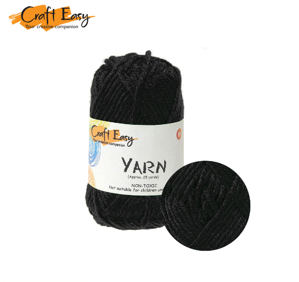 Craft Easy Yarn Roll (Black) 25 Yards